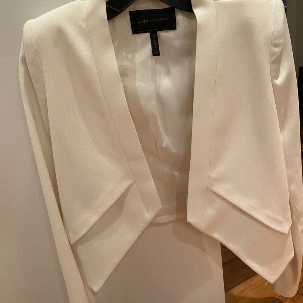 BCBG white blazer